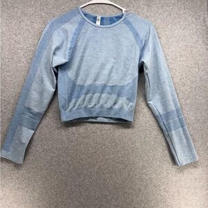 Stylish Blue Long Sleeve Top